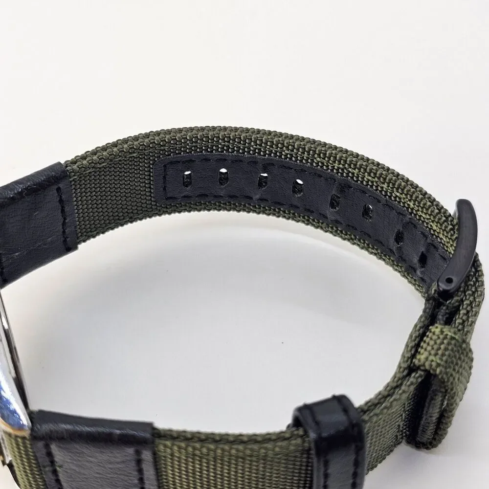VTG Pulsar Men's Watch 35MM Gray Dial Day Date New Canvas‎ Bands New Battery